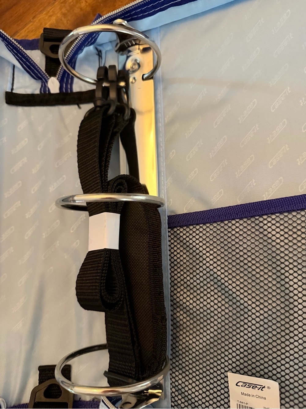 Case-it 3” Mighty Zip Tab Expanding File - Blue Radiant Stripe - Picture 5 of 6